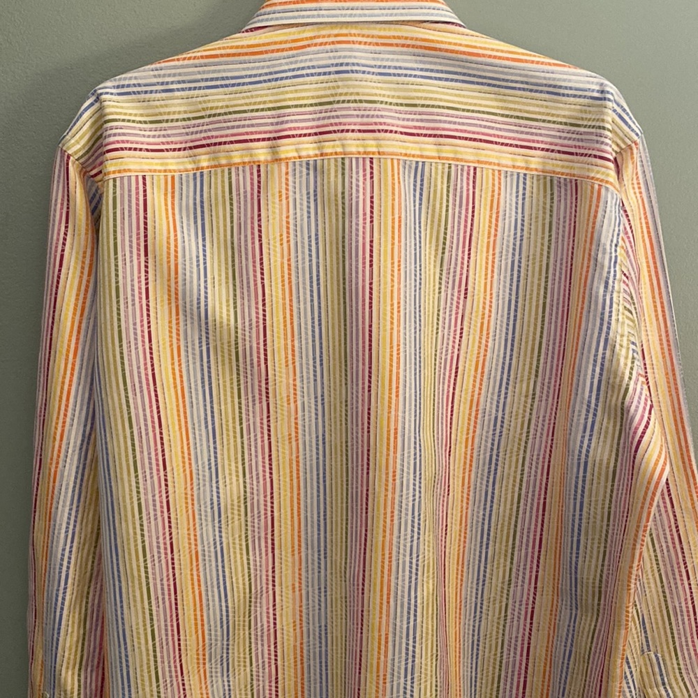 Men’s Bugatchi Multi Color Button Down Long Sleev… - image 2
